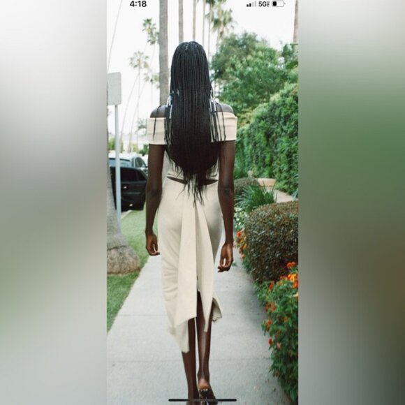 ZARA STRAPLESS MIDI DRESS - Picture 3 of 7